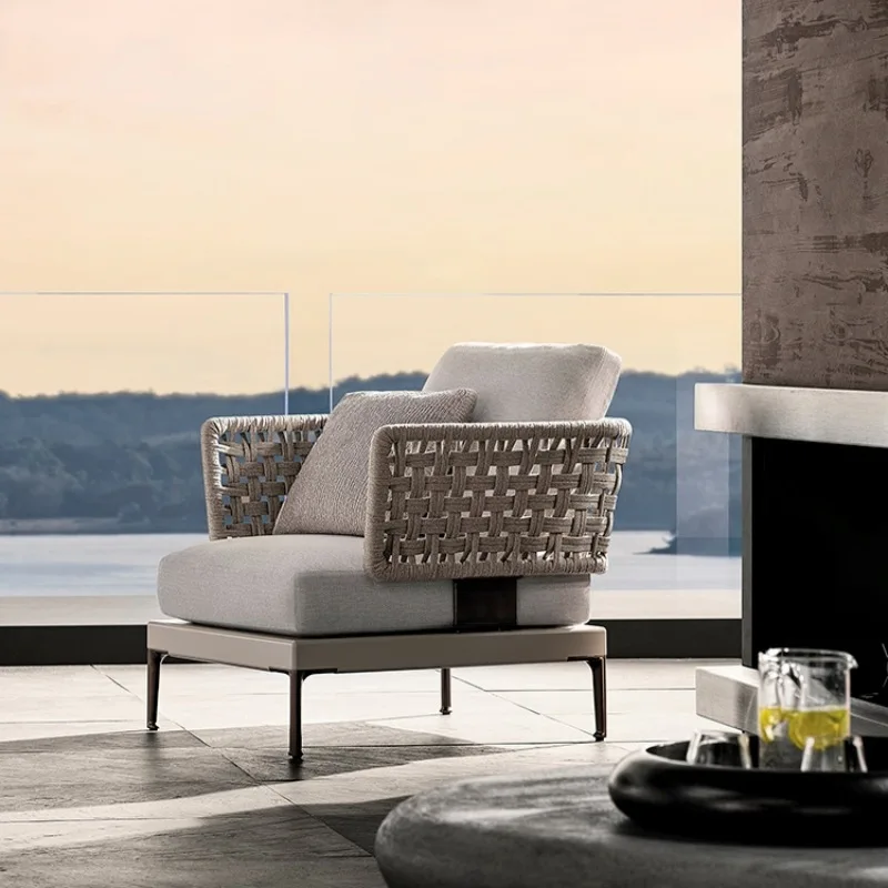 

Outdoor sofa Nordic outdoor garden balcony villa courtyard rattan leisure corner sofa chair furniture combination