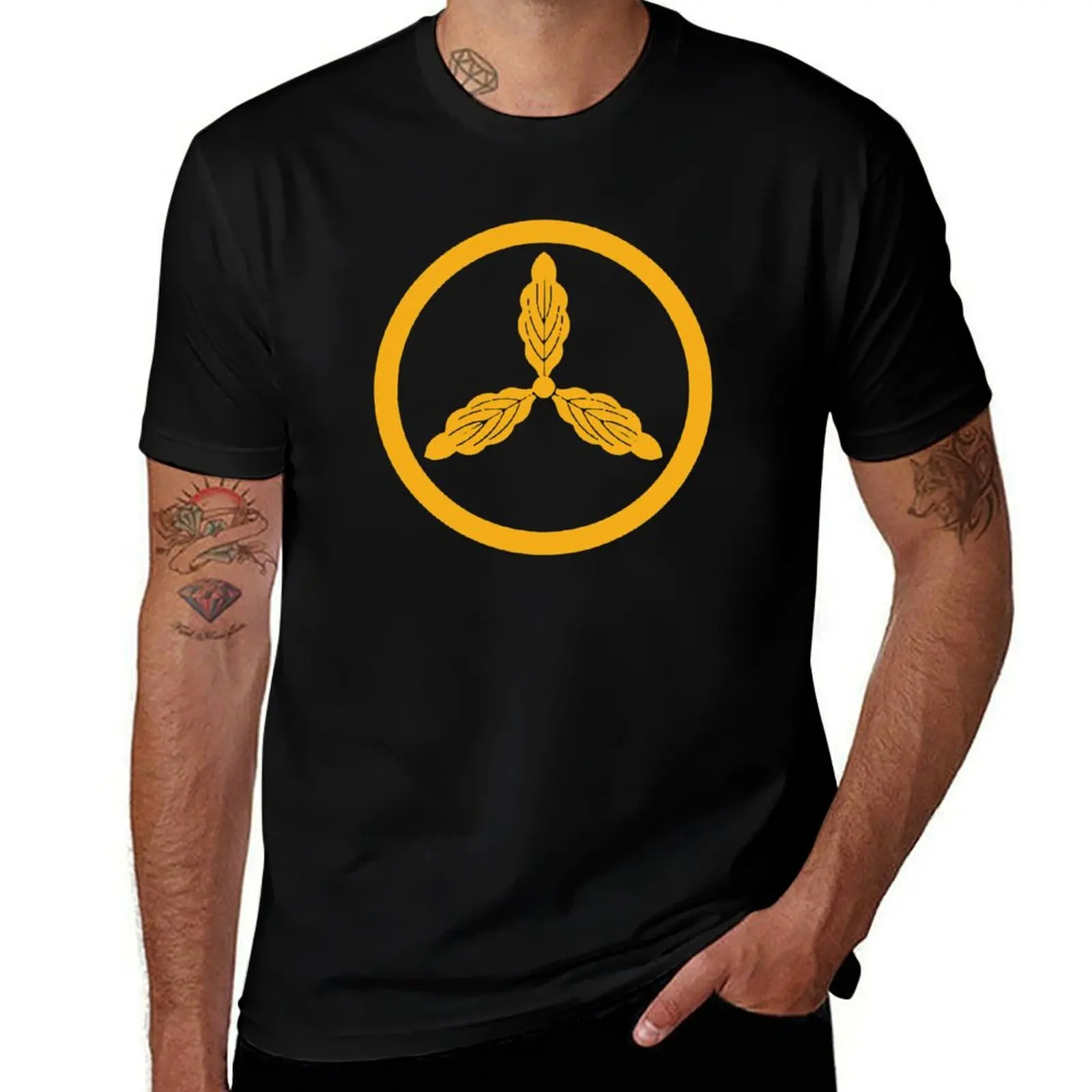 

Japanese Yamauchi clan logo T-Shirt kawaii clothes customs sweat shirts, men