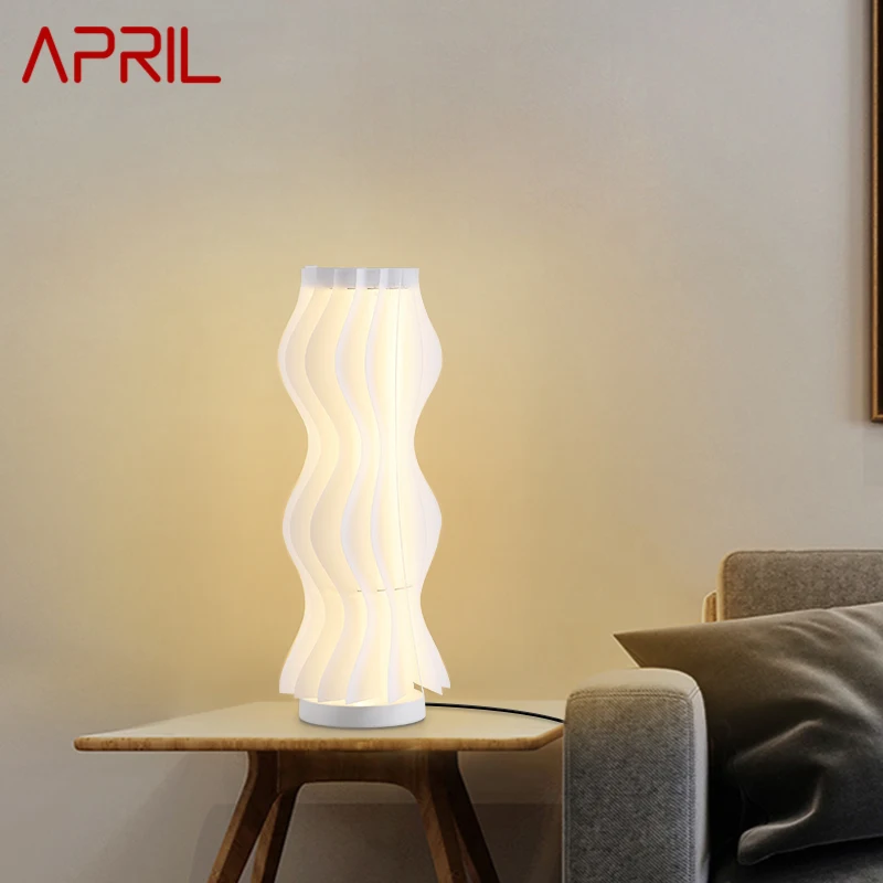 

APRIL Modern LED Table Lamp Vintage Creative White Simple Desk Light Standing Decorative For Home Living Room Bedroom