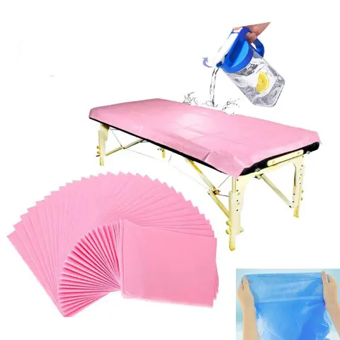 Non Woven Disposable Massage Bed Sheets, Suitable for Beauty Salons, Spa Centers, Hotel Travel, 10 Sheets of 80x180cm Bedding