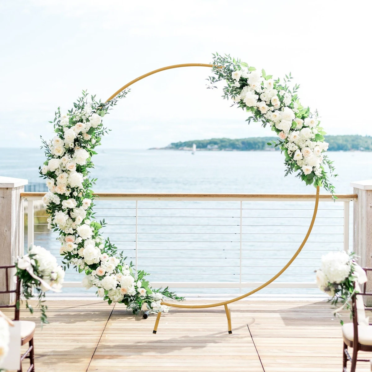 Metal Circle Arch Garland Stand Wedding Party Decor Round Balloon Arch Gold Backdrop Stand Wedding Favors Party Decorations