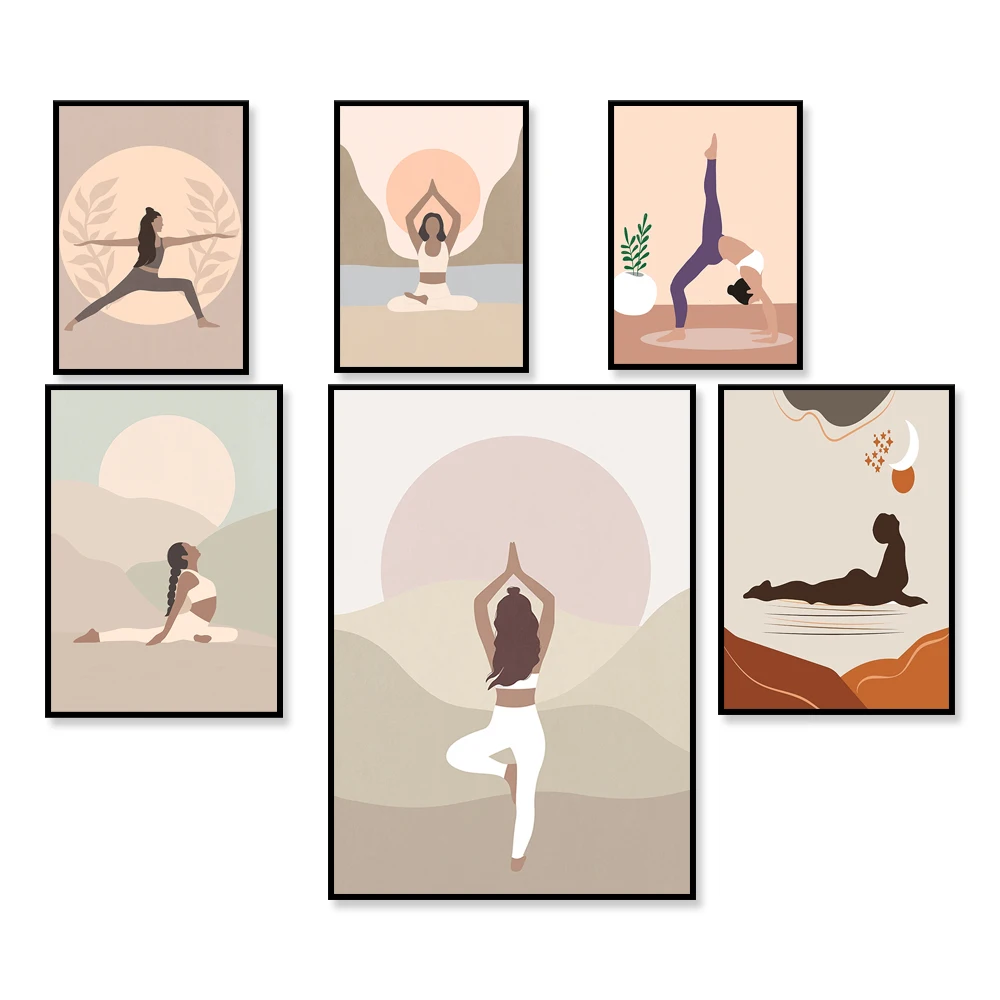 Yoga Prints, Spiritual Wall Art, Relaxation Art, Yoga Studio Art, Calming Prints, Yoga Boho Print, Yoga Studio Art Décor.