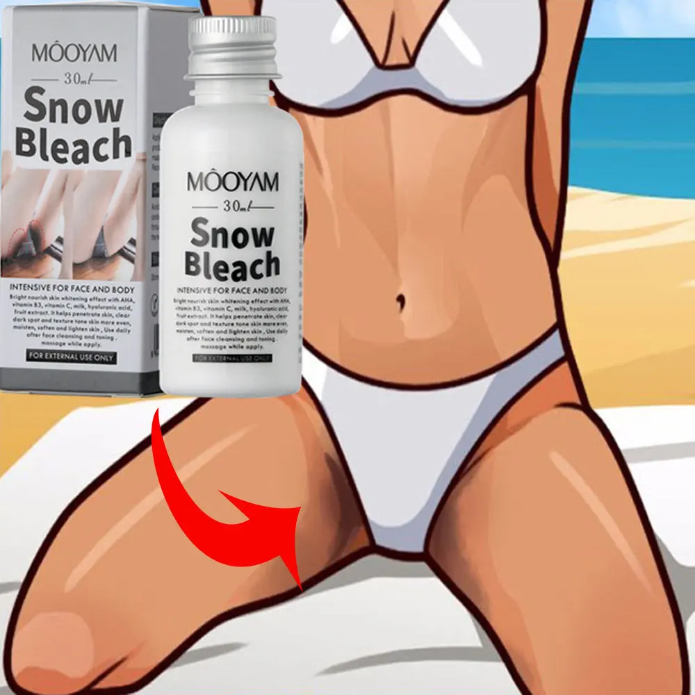 30ml Body Whitening Bleach Cream Brighten Underarm Elbow Knees Joint Removal Intimate Parts Dark Spots Melanin Snow Bleach Cream