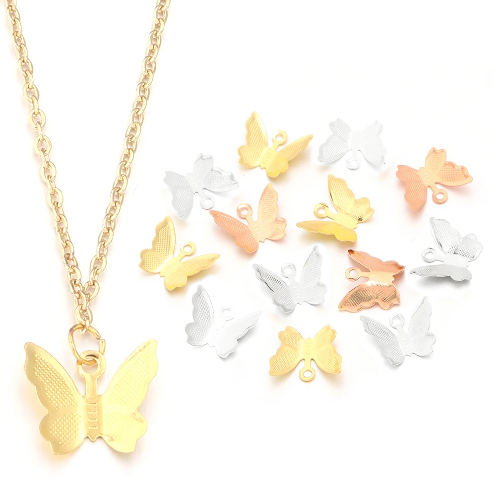 30-50 Stück/Lot Eisen-Hohlschmetterling-Zubehör DIY Heimdekoration Charm-Perlen für Schmuckherstellung und Haaraccessoire-Produktion – Detail 12