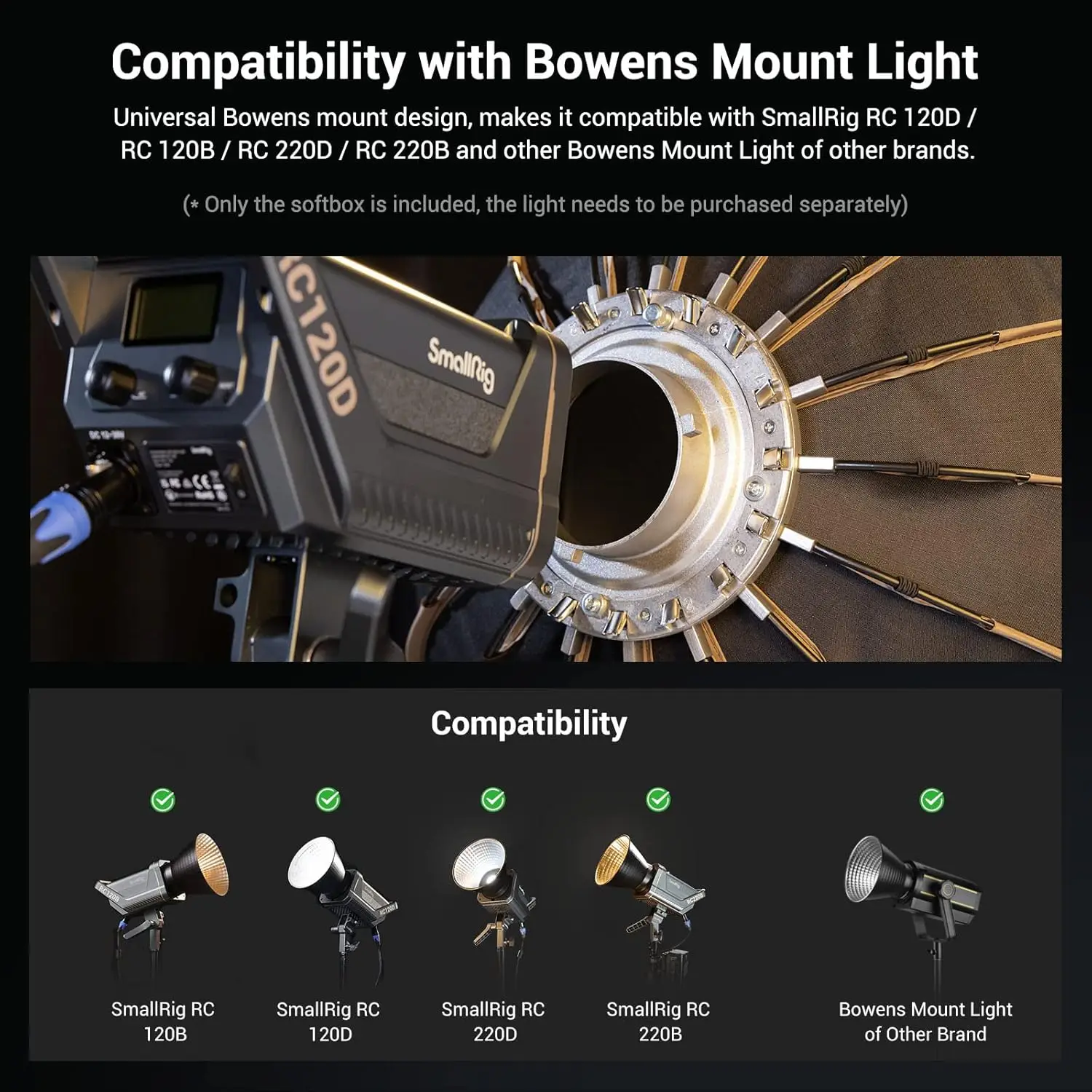 صندوق سوفت باكس مكافئ مقاس 55 سم مع إطلاق سريع، متوافق مع مصابيح Bowens للتصوير الفوتوغرافي المحسن