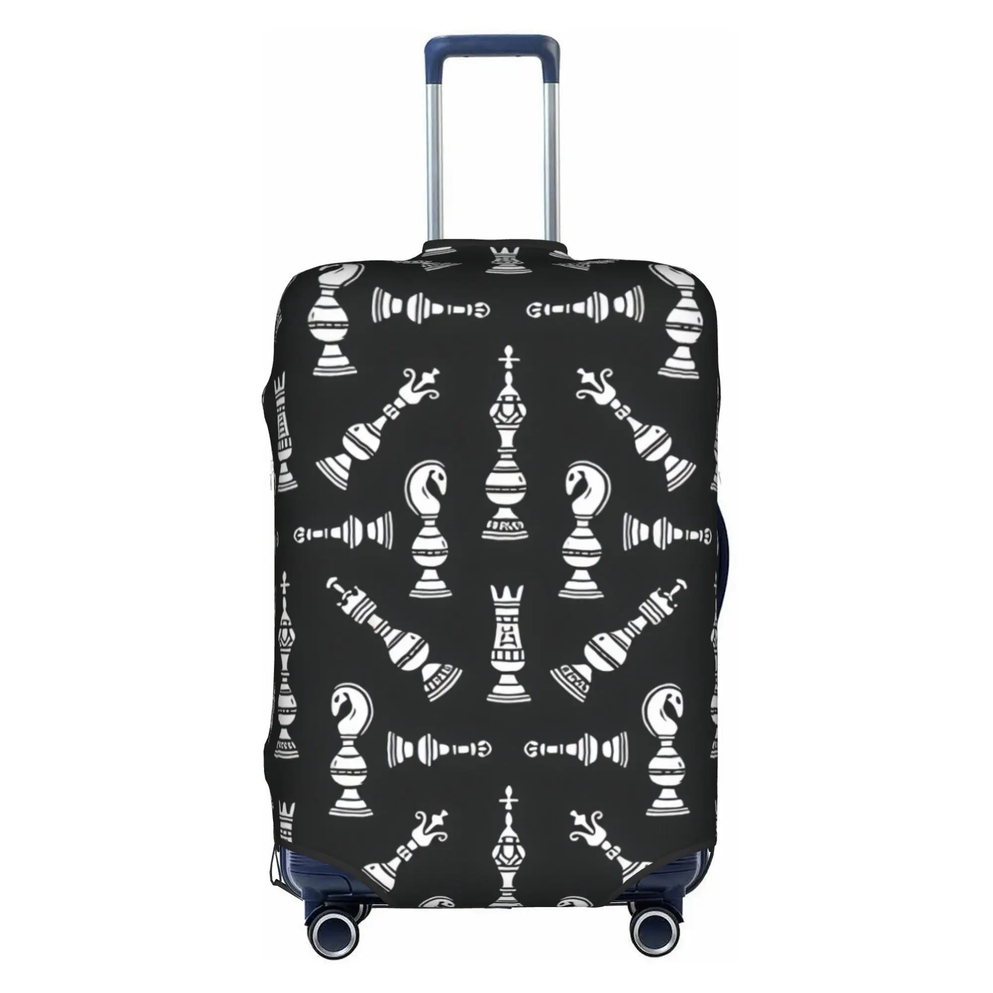 Chess Lover Queen's Gambit Luggage Cover Elastic Chessboard Game  Travel Suitcase Protective Covers Suit For 18-32 inch