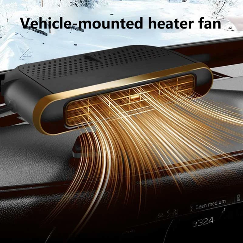 

New Electric Car Heater Air Cooler Fan 12V Portable Demister Defroster Heating Fan 200W Dryer Windshield Defogging Accessroie