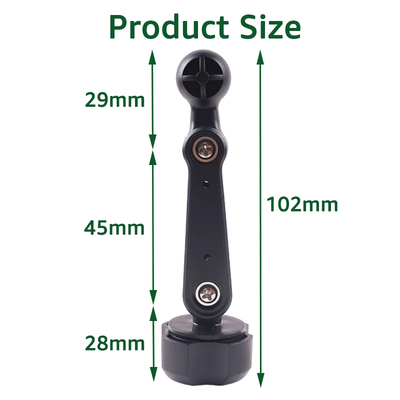 17mm Kugelkopf-Verlängerungsarm 360 Grad Drehbar Einstellbar 17mm Buchse auf Stecker Kugelverlängerungsstange für Auto-Handyhalterung – Detail 5
