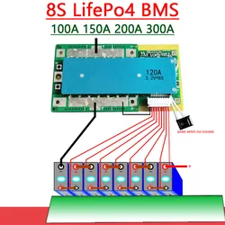 100A 200A 300A 8S 24V LifePo4 płyta zabezpieczająca baterię litową balansu BMS dla 3.2V motocykl rozruch samochodu RV falownik