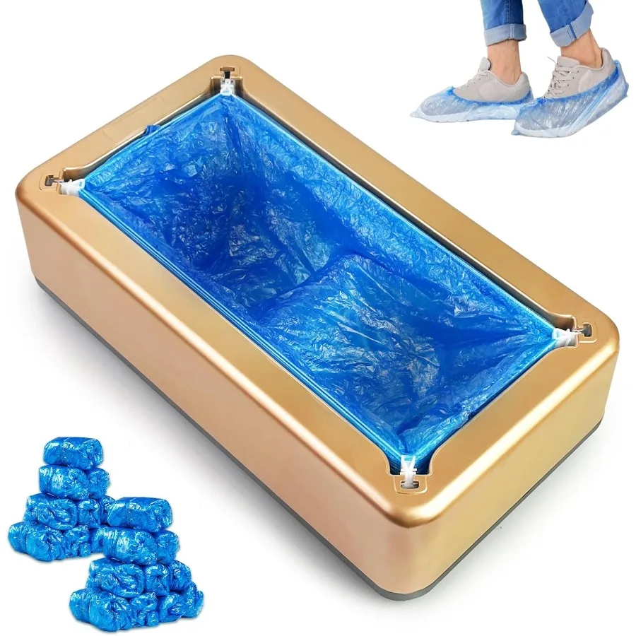 

Automatic Shoe Cover Dispenser with 200pcs Disposable Shoe Covers Sturdy Automatic Shoe Cover Machine with Shoe Covers for Indo