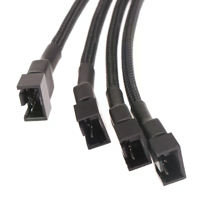 Fan Splitter Cable 4pin Adapter Cable 1 to 1 2 3 4 Computer CPU Fan Splitter PC Fan Extension Power Cable Accessories