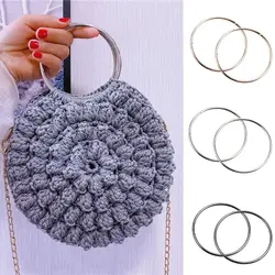 2 Stks/set Metalen Ronde Tas Naaien Frame Diy Tas Handgrepen Voor Tas Maken Handgrepen 7.5/10Cm Vervangende Hardware Voor Diy Tas