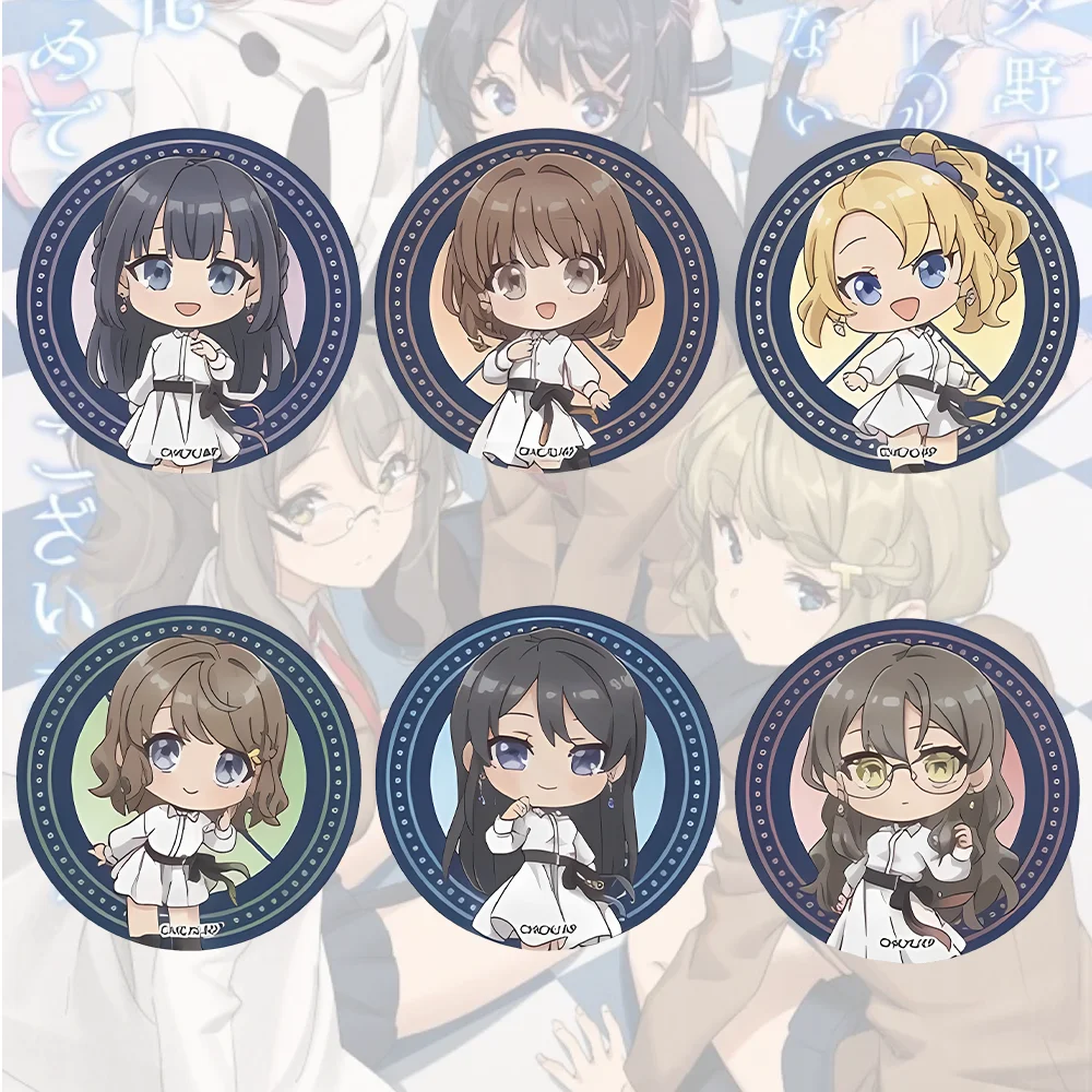 Rascal Does Not Dream of Bunny Girl Senpai 58mm Badge Mai Sakurajima Backpack Decoration Brooch Pin Birthday Gift