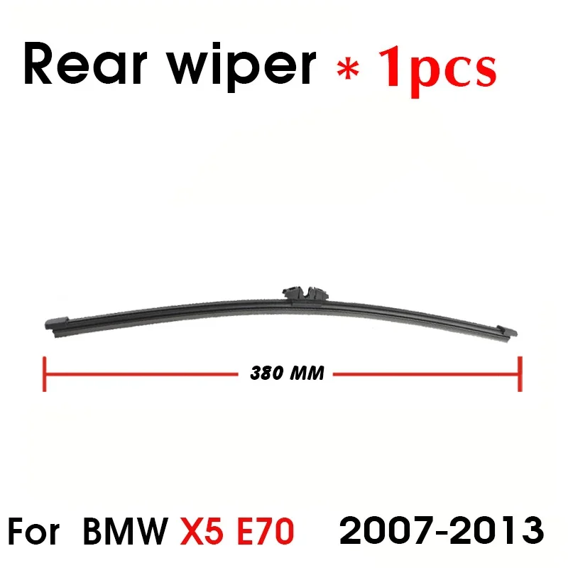 Car Wiper Blade For BMW X5(E70) 2007-2013 Rear Back Windshield Windscreen Rear Wiper 380mm+Arm 340mm Car Accessories