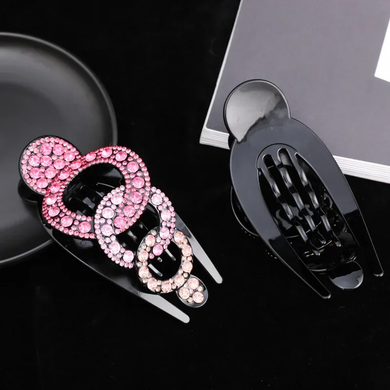 Forcina per la mamma grande cristallo strass artiglio per capelli afferrare coda di cavallo Clip bocca d\'anatra Clip copricapo accessori regali per