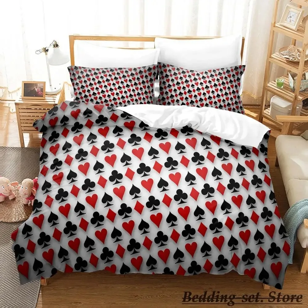 

HIGH CARD Poker Bedding Set Single Twin Full Queen King Size Bed Set Adult Kid Bedroom Duvetcover Sets Anime parure de lit Bed