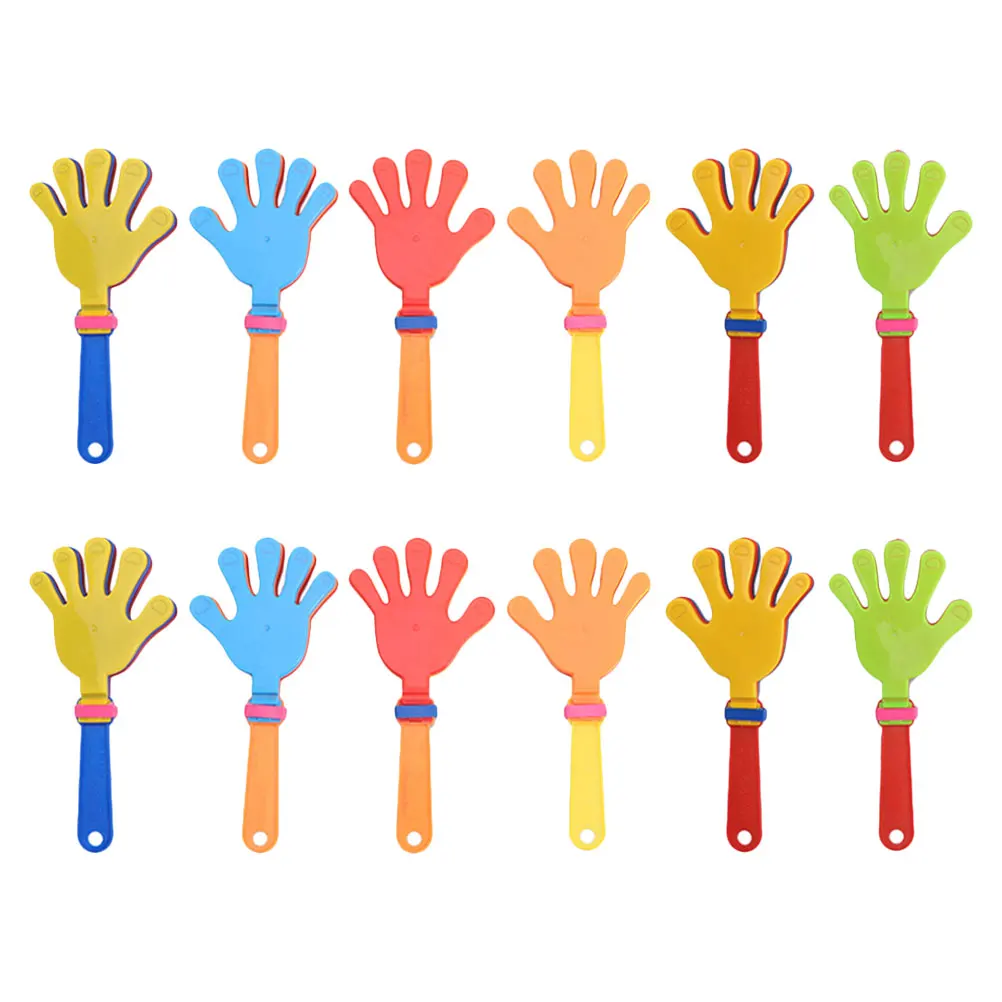 

12pcs Hand Clapper Party Noise Makers Cheering Props Plastic Clappers Noisemakers For Carnival Festival Party Supplies Reusable