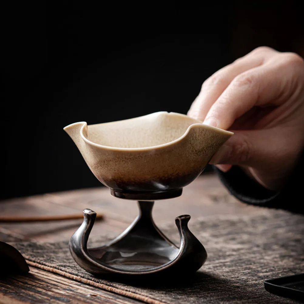 

Китайский керамический заварочный фильтр для чая в форме листа, декоративный инфузор-ситечко для чайной церемонии