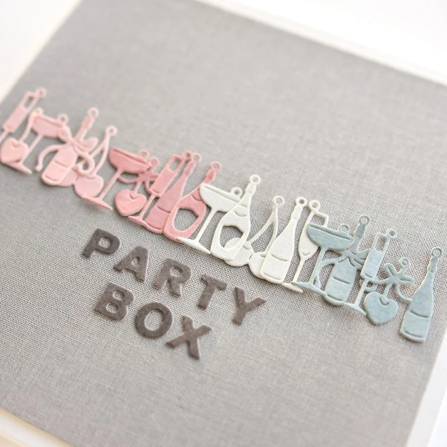 Neue Metall-Stanzformen „Happy Drink“ für DIY-Scrapbooking, Kartenherstellung, Schablonen, Prägung, Basteldekoration