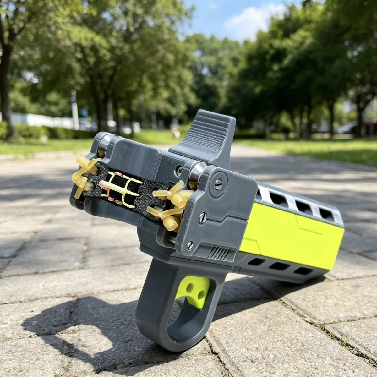 Good Grip Strength Smooth Ejection Fully Automatic Slingshot 3D Printing High-precision Outdoor Portable Hunting Tool