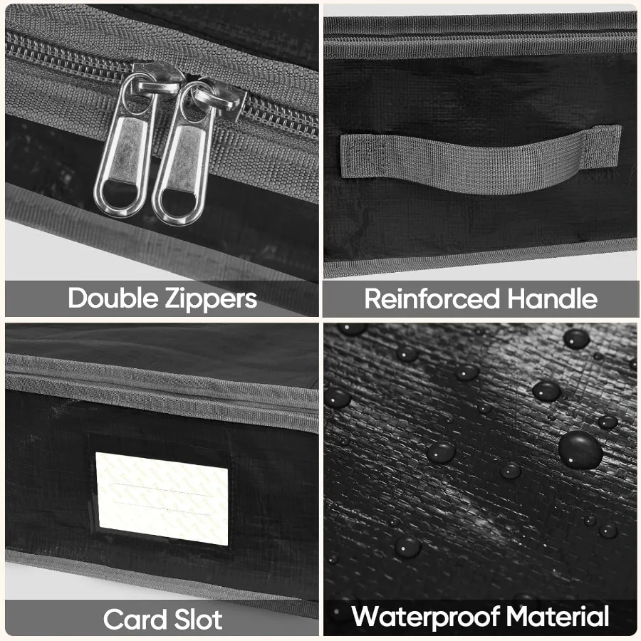 حقيبة تخزين ورق تغليف عيد الميلاد 40 PE متينة مع أقسام مرنة وجيوب متعددة لتنظيم الشريط هدية Acc #3