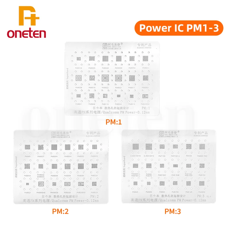 AMAOE Stencil Power IC PM1 PM2 PM3