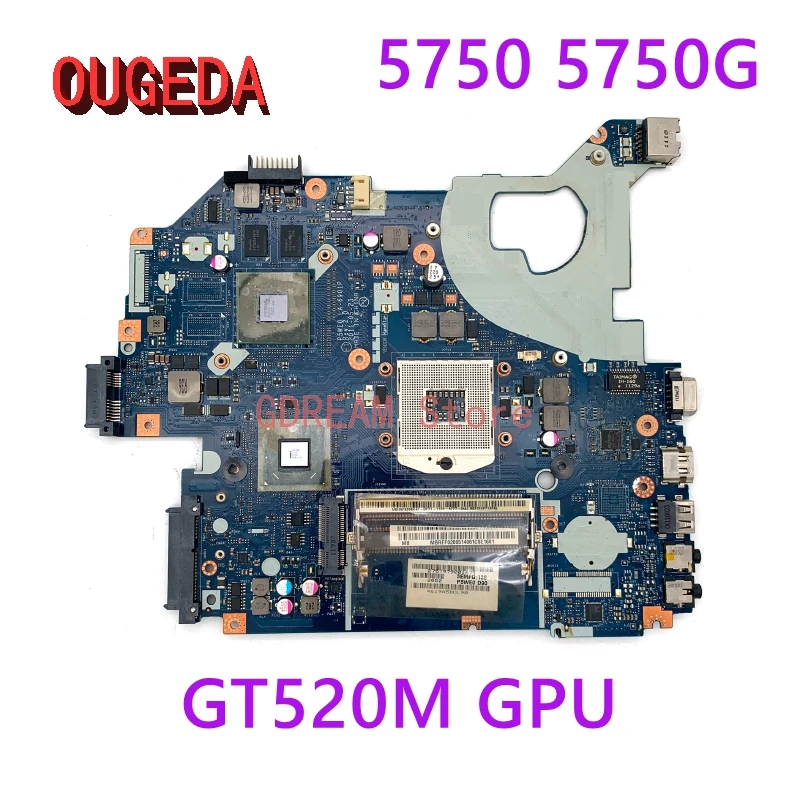 OUGEDA MBRFF02005 MB.RFF02.005 P5WE0 la-6901p Laptop motherboard for Acer Aspire 5750 5750G GT520M 1G main board full test