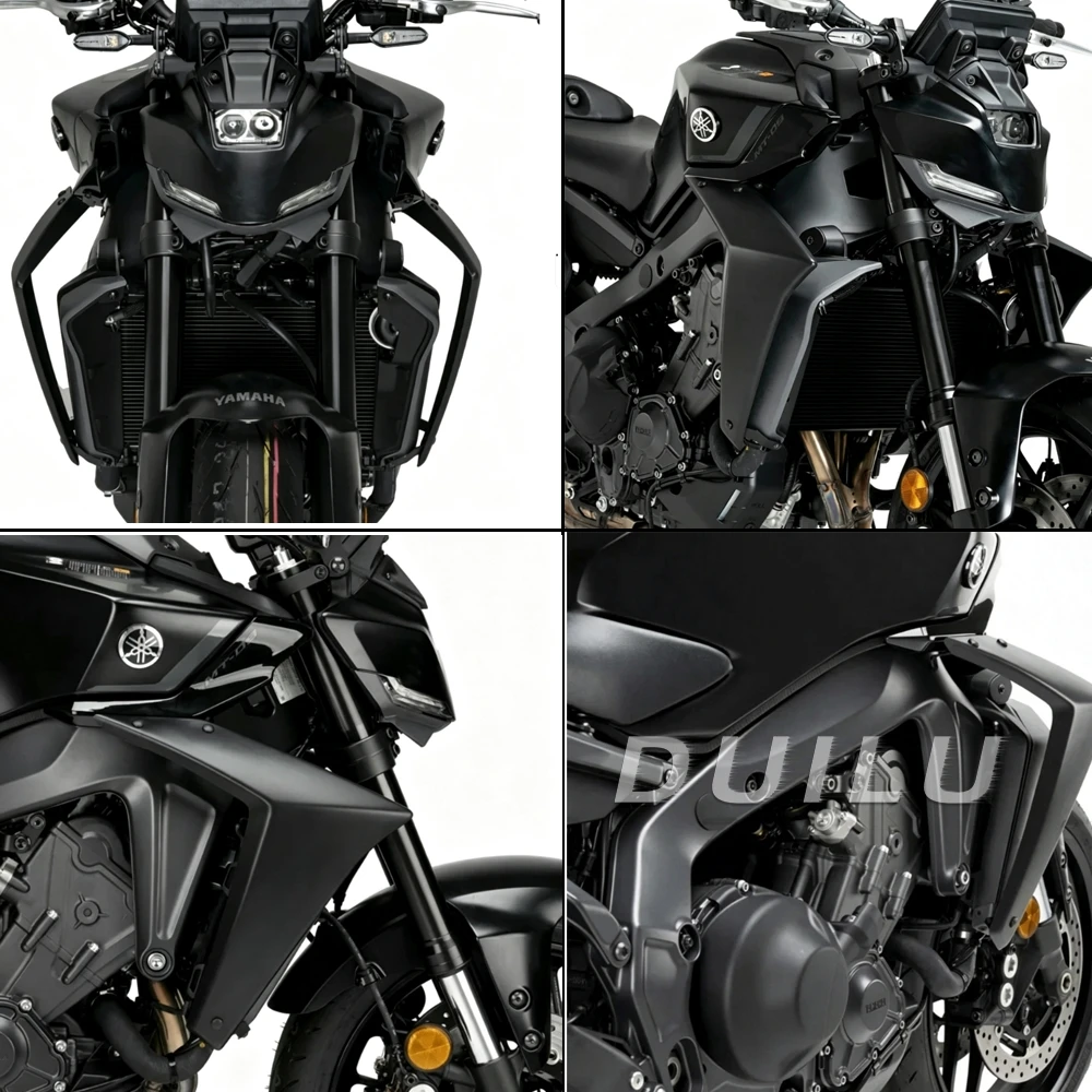 Front Spoiler Kit Downforce Frontal Spoiler Winglet Aerodynamic Wing For Yamaha MT09 MT 09 MT-09 Alerons Laterals Side Spoilers