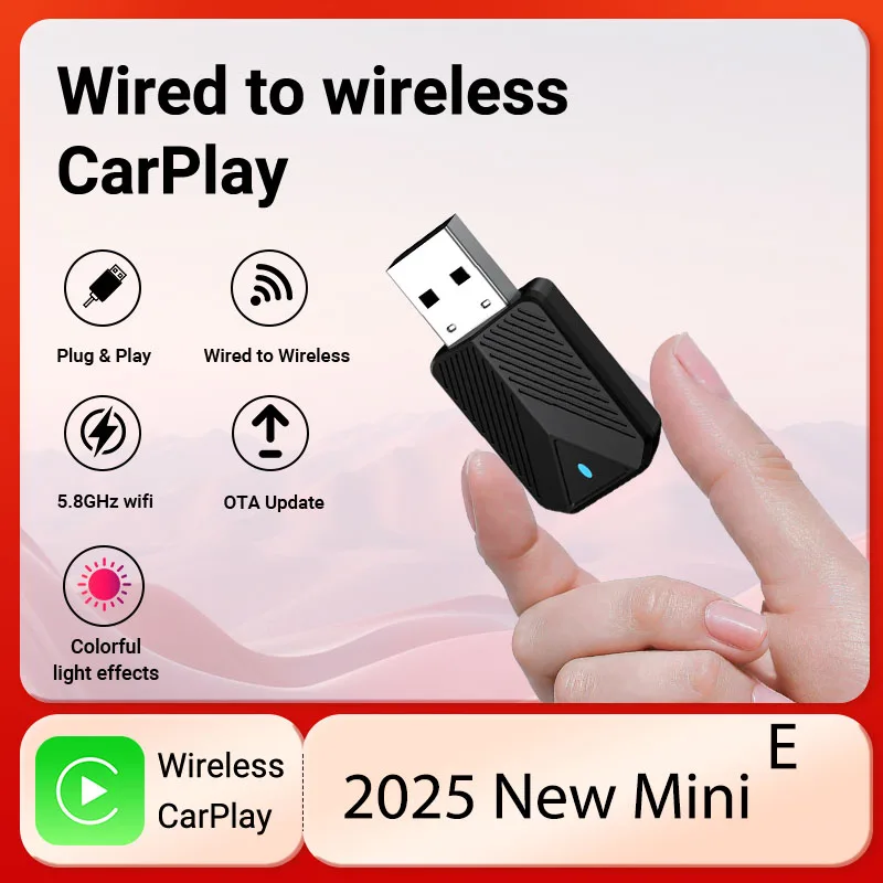 Беспроводной адаптер CarPlay 2025 2 в 1, беспроводной адаптер Carplay Plug & Play, адаптер Carplay и автомобильный беспроводной адаптер Android