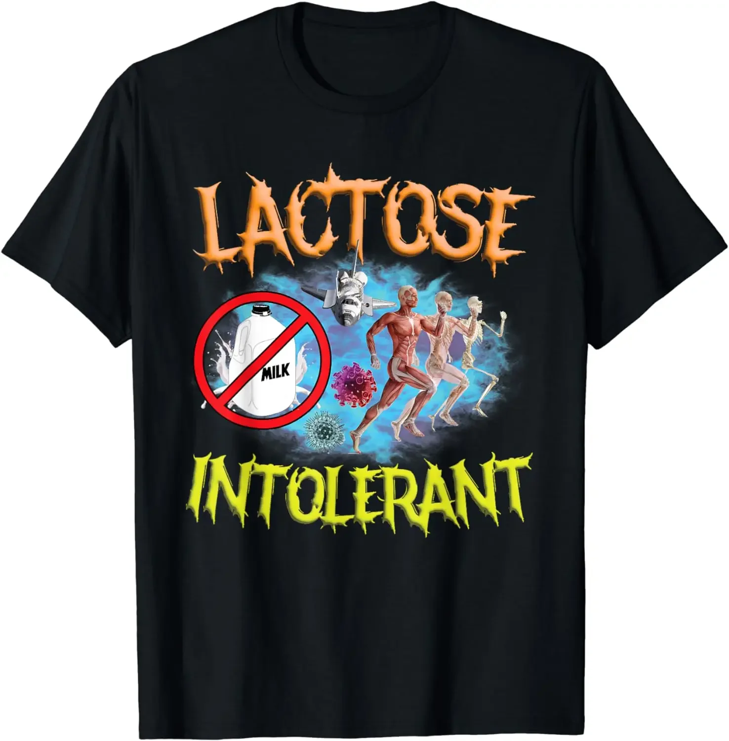 

Lactose Intolerant Ironic Sarcastic Funny Humor Cringe Meme T-Shirt
