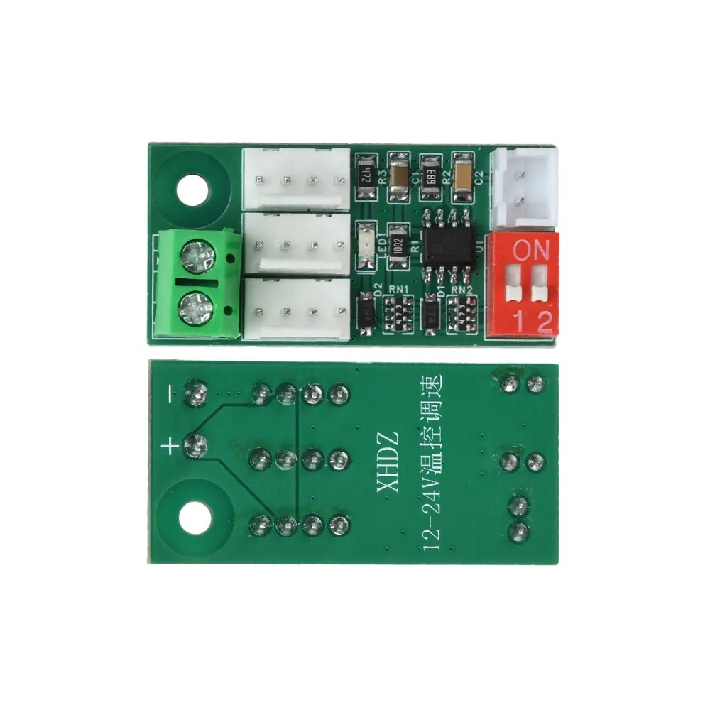 3 Way 4 Wire Fan Speed Controller DC12V 24V Thermostatic PWM Temperature Control Regulator 5A Max Output with DIP Switch