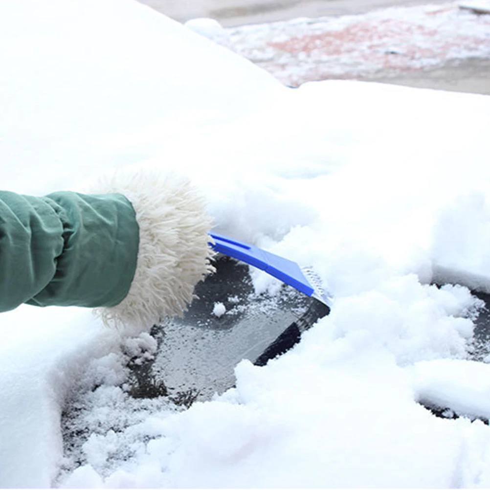 

3 Pcs Snow Shovel Ice Scooper Plastic Removal Helper Portable Auto Stainless Steel Scraper Car Windshield Tool