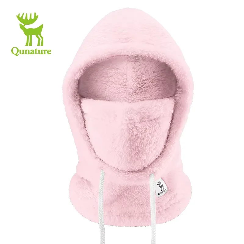Qunature máscara de esquí de pasamontañas de invierno, capucha gruesa, forro polar térmico, máscara de cara completa, protección del cuello, mantiene el calor, bufanda de Snowboard