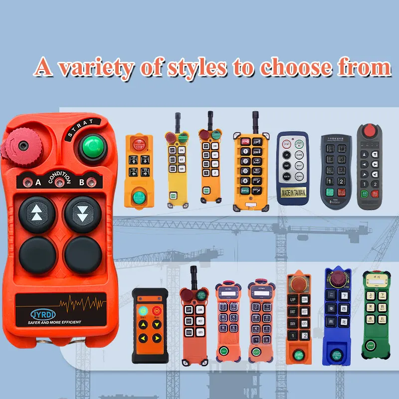 NewQ202 2 buttons double speed Industrial Wireless Radio Crane Remote Control switches winches Hoist track crane Lift controller