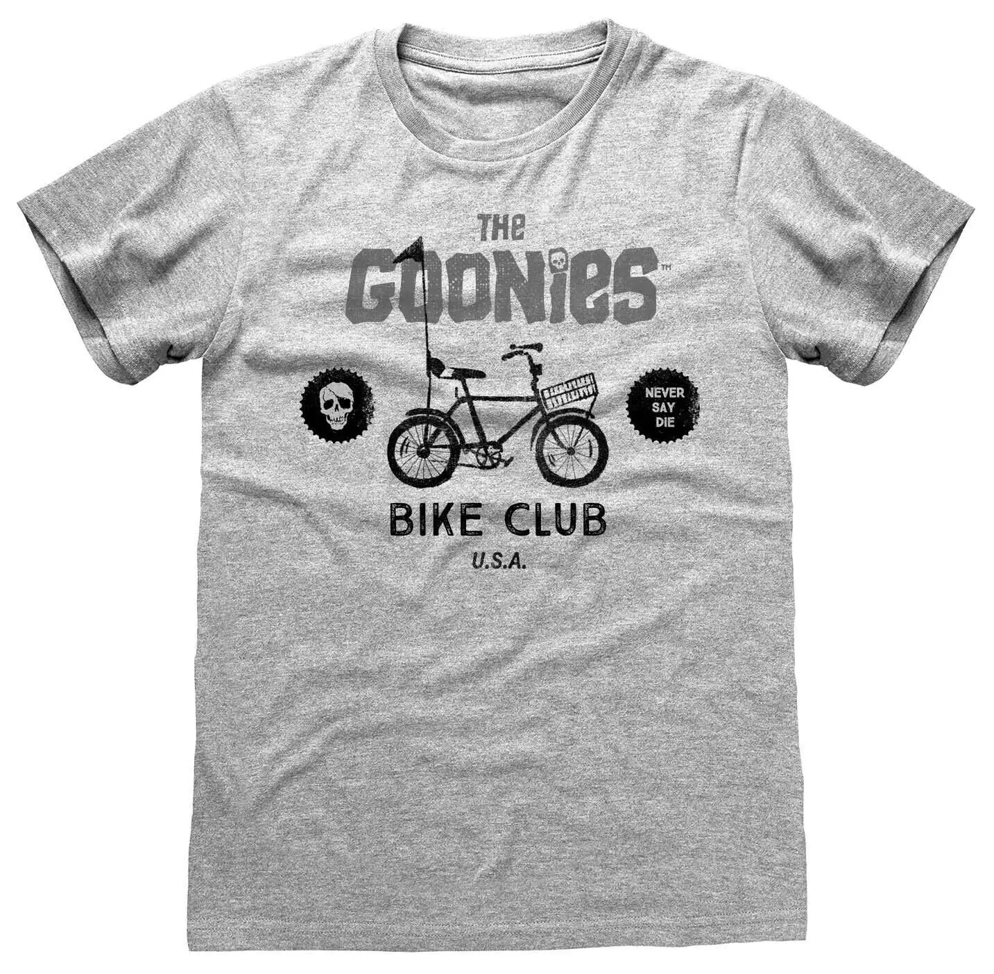 The Goonies Bike Club Heather Grey T-Shirt - OFFICIAL