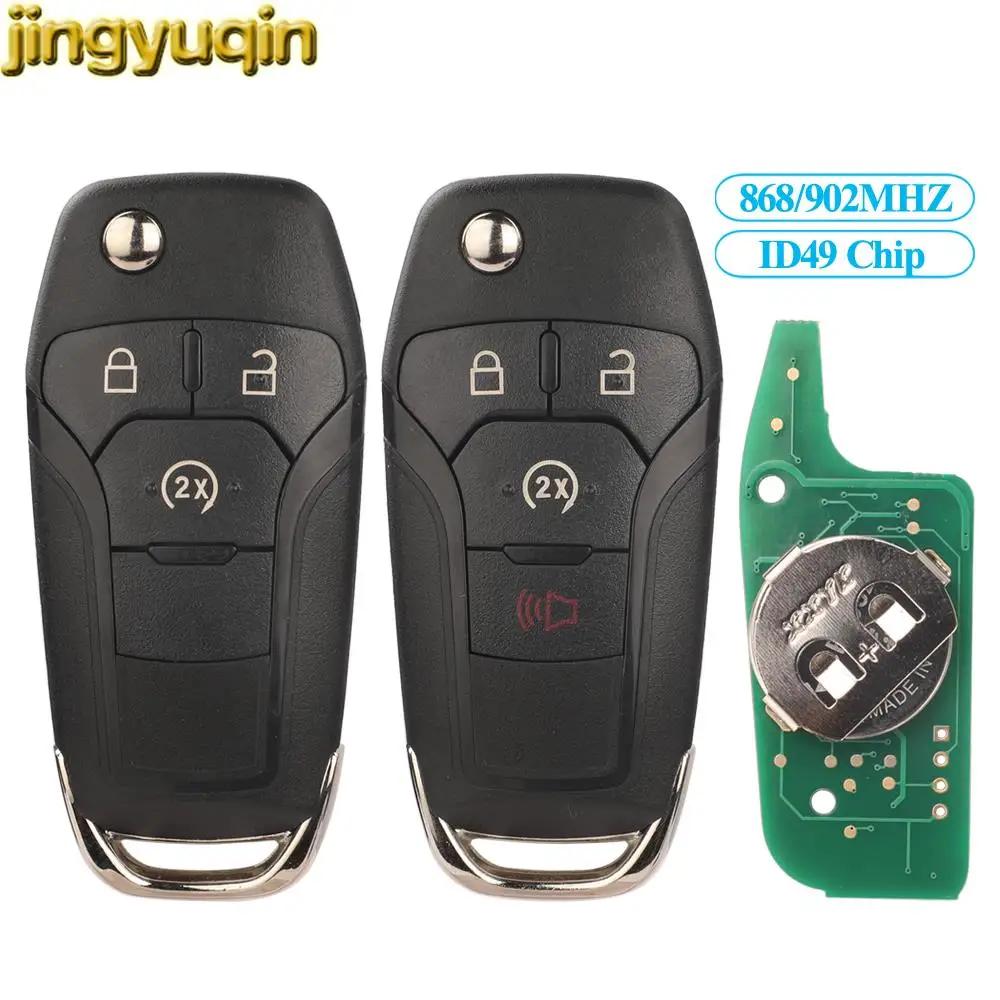 Jingyuqin N5F-A08TDA zdalny kluczyk samochodowy FSK 868/902MHz PCF7945P HITAGPRO 49 Chip Fob do Ford F150 250 2015 2016 2017 2018 2019 2020