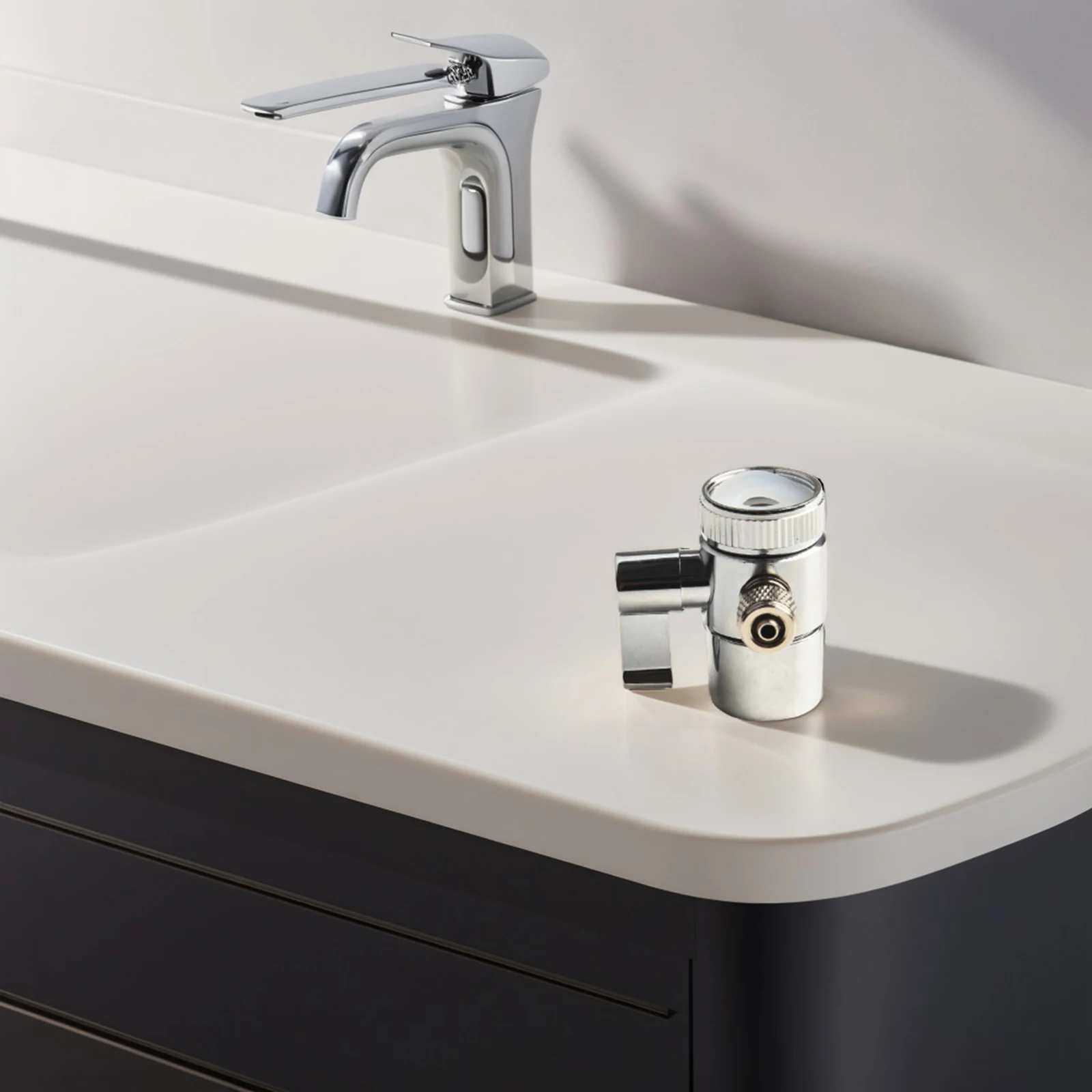 

For 1/4\\\\\\\\\\\\\\\" RO Tubing Faucet Diverter Above Counter Water Filter RO Tubing Silver Water Filter Metal Tube O Assembly