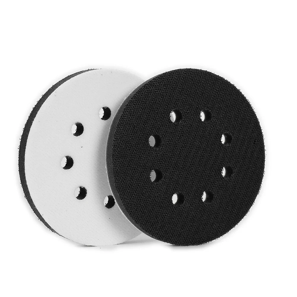 

Sanding Discs Sponge Interface Pad 125mm/5 Inch 8-Hole Accessories Air Drill Grinding Hook&Loop Inch Pads Sanding