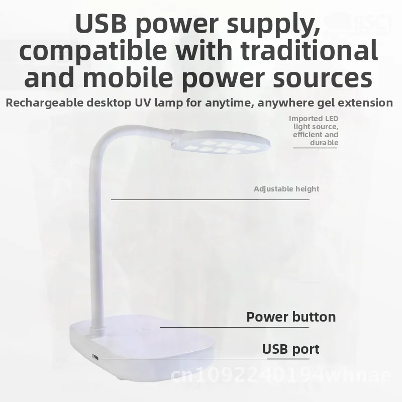 Lampada per unghie da tavolo wireless Fototerapia Luce a LED ad asciugatura rapida per nail art Asciugamani ricaricabile con vano portaoggetti