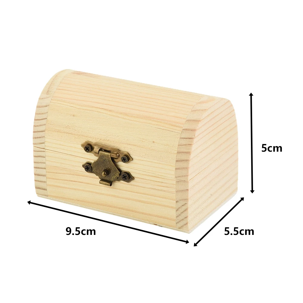 Wooden Arched Hinged Storage Boxes  Multi-function Hinged Boxes Gift Packing Jewelry Case Box  Home Sundries Storage Box