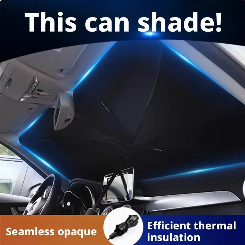 2026 new Car Parasol Summer Supplies Car Sunshade Front Windshield Sunscreen Thermal Insulation Telescopic Folding Sunshade