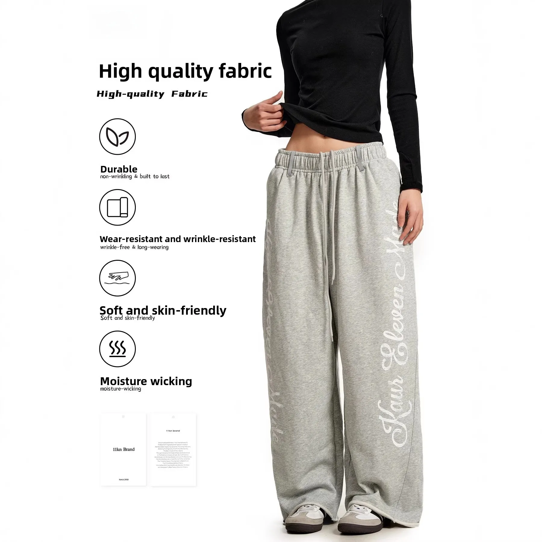 

Американские ретро-брюки унисекс прямого кроя, повседневные, свободные, широкие, с завязками, удобные, хлопковые.