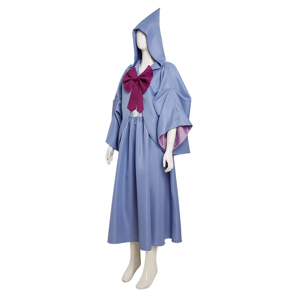 TV Fairy Cos Godmother Cosplay Costume Dress Cloak Adult Women Robe Cape Outfits Fantasy Halloween Carnival Party Role Play Suit