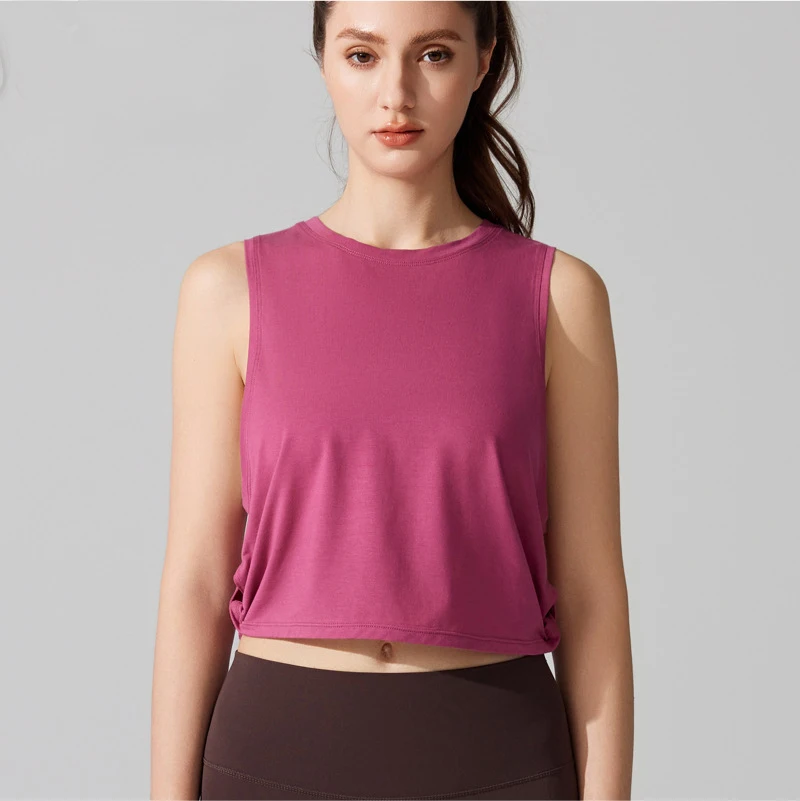 Sleeveless Yoga T-Shirt Women Summer Gym Running Vest Breathable Quick Dry Workout Top Female Loose Fitness Shirt Sportswear