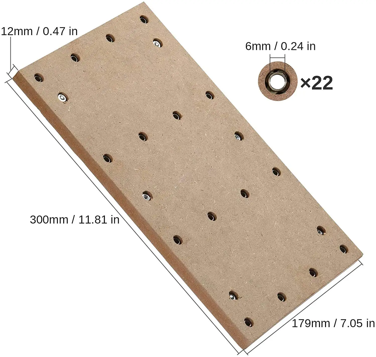Genmitsu CNC MDF Spoilboard Table for 3018 3018-PRO 30x18x1.2cm M6 Holes Screws and Nuts Included CNC Router Machine view 2