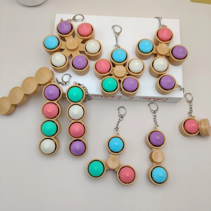 Decompressing toys, simulation dumplings, buttons, pinching, key rings, small pendants, decompression and venting artifacts, fa - Detail 1