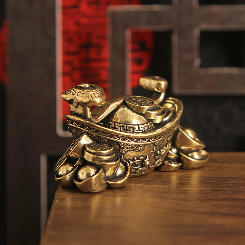 1/2Pcs Brass ingot Ruyi Ornament Auspicious Ruyi Office Desktop Decoration Ornament