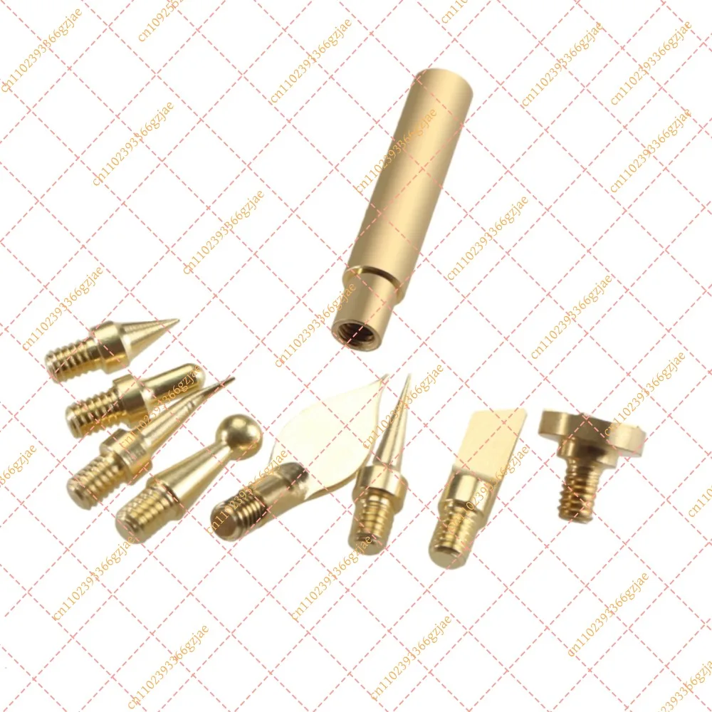 LF_TS100 TS101 Soldering Iron Heat Set Insertion Brass Tip for Hot Melt Nut Implant, Replacement Tools