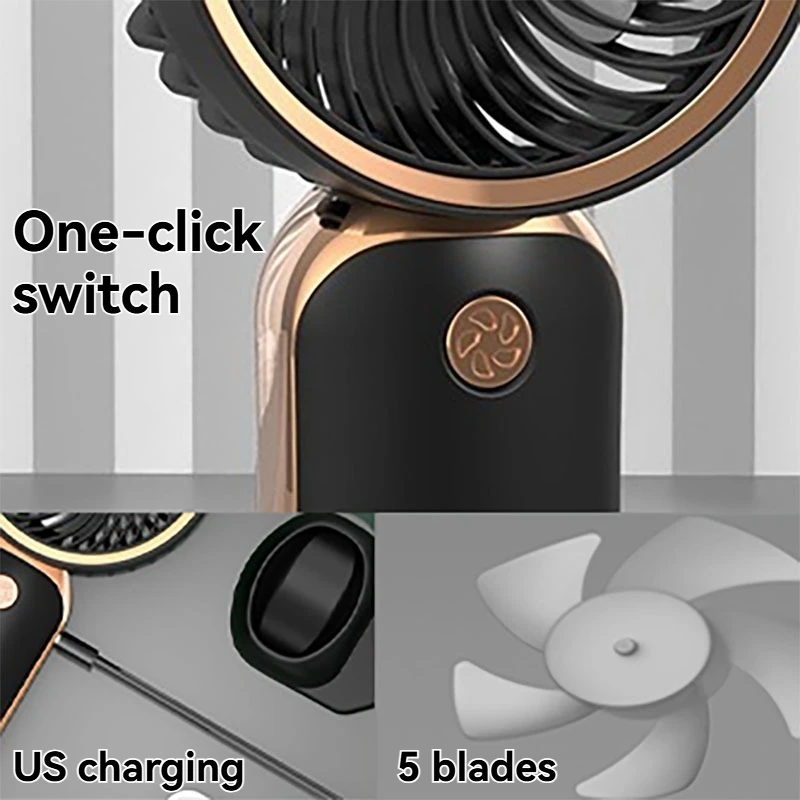 New Version cooling Small fan unique Portable compact USB charging gift student Office home Travel Desktop to store Handheld fan