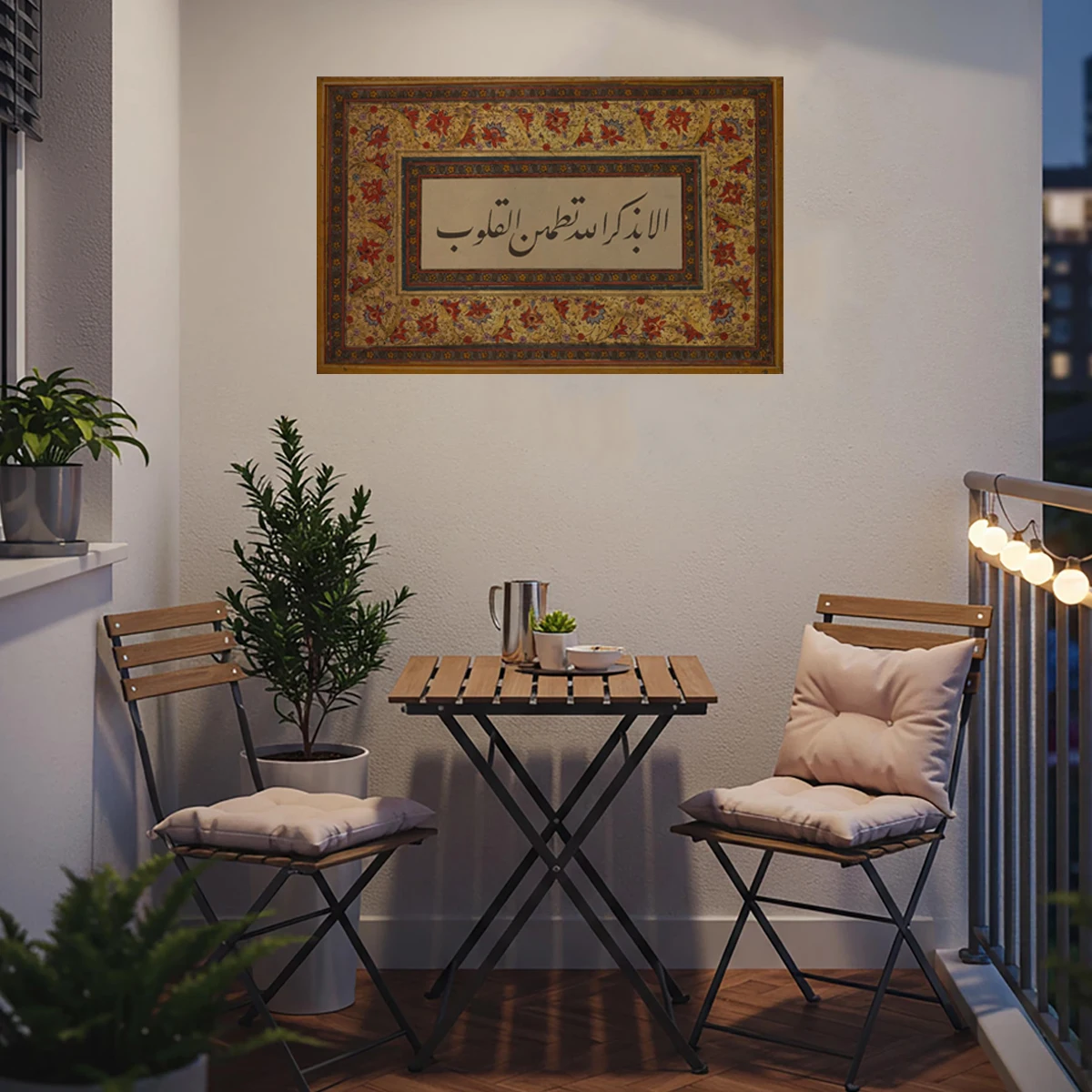 ذكرى القلوب Mughal الخط الإسلامي الفن العربي الجدار ملصق غرفة المعيشة الإسلامية غرفة نوم ديكور المنزل هدية رمضان